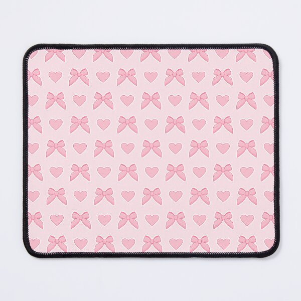 Item preview, Pastel Pink Coquette Bow and Heart Cute Aesthetic Pattern designed and sold by DrawnByAllu.