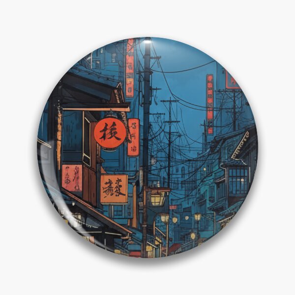 Item preview, Neon Alley Rain Night Cityscape designed and sold by felightpure.