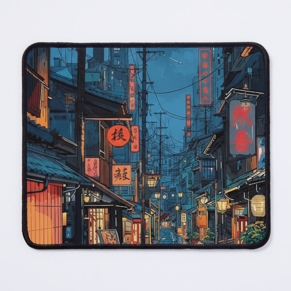 Item preview, Neon Alley Rain Night Cityscape designed and sold by felightpure.