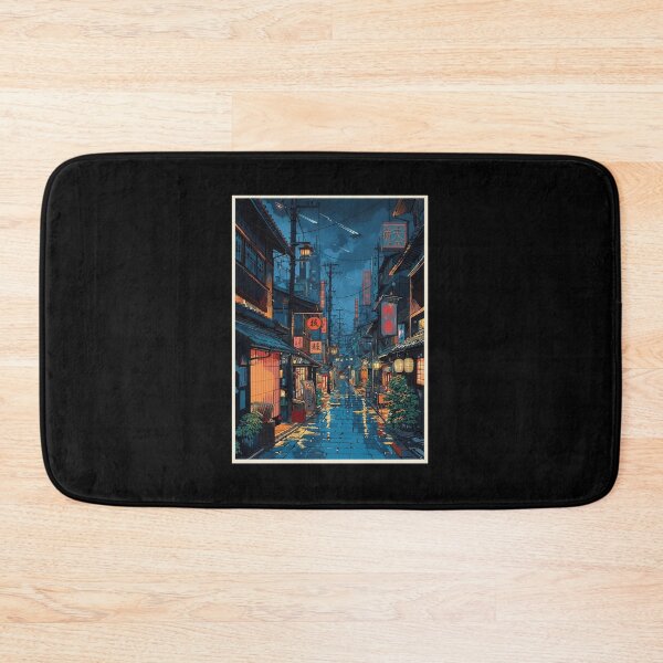 Item preview, Neon Alley Rain Night Cityscape designed and sold by felightpure.