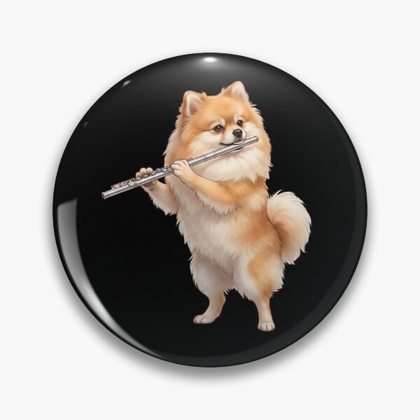Item preview, Pomeranian Playing Flute Player Flutist Dog Lover designed and sold by TerryConnells.
