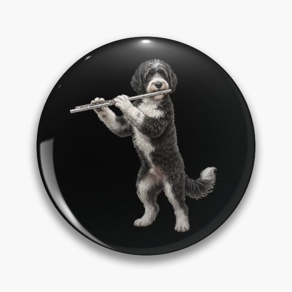 Item preview, Portuguese Water Dog Playing Flute Player Flutist Dog Lover designed and sold by TerryConnells.