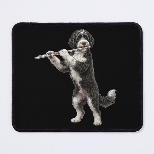 Item preview, Portuguese Water Dog Playing Flute Player Flutist Dog Lover designed and sold by TerryConnells.