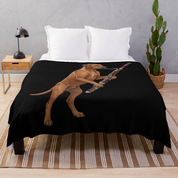 Item preview, Rhodesian Ridgeback Playing Bassoon Player Bassoonist Dog Lover designed and sold by TerryConnells.