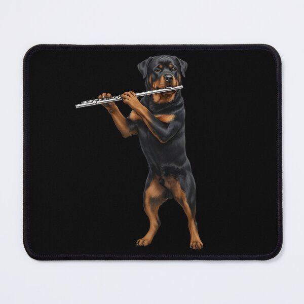 Item preview, Rottweiler Playing Flute Player Flutist Dog Lover designed and sold by TerryConnells.