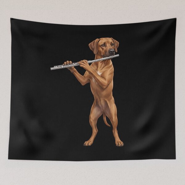 Item preview, Rhodesian Ridgeback Playing Flute Player Flutist Dog Lover designed and sold by TerryConnells.