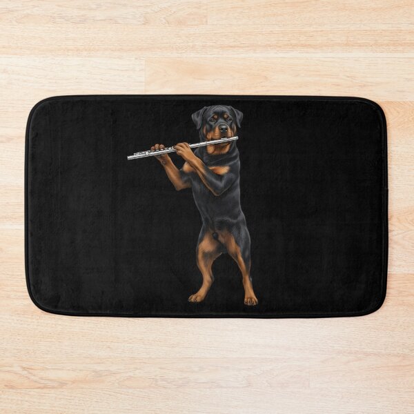 Item preview, Rottweiler Playing Flute Player Flutist Dog Lover designed and sold by TerryConnells.