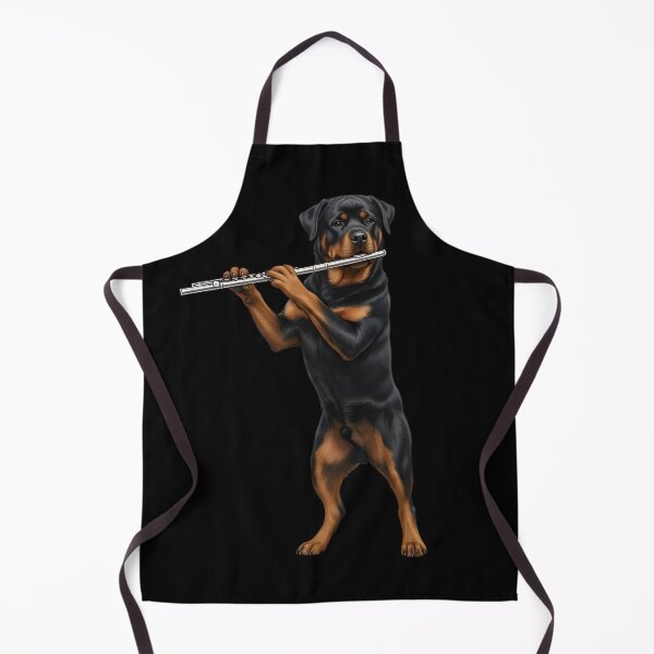 Item preview, Rottweiler Playing Flute Player Flutist Dog Lover designed and sold by TerryConnells.