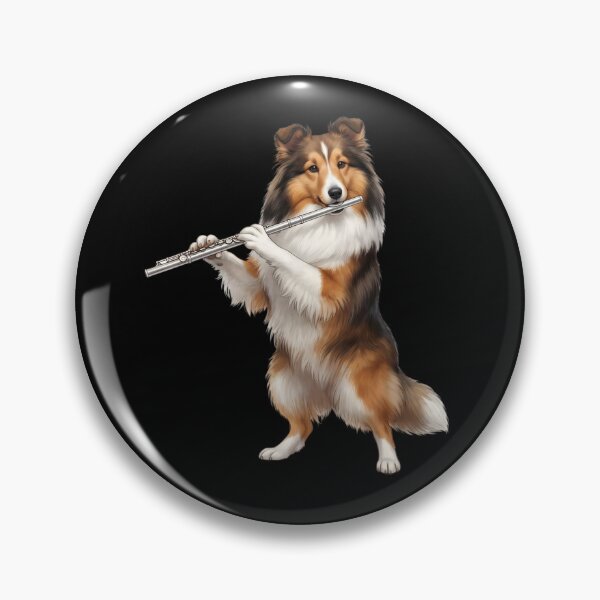 Item preview, Shetland Sheepdog Playing Flute Player Flutist Dog Lover designed and sold by TerryConnells.