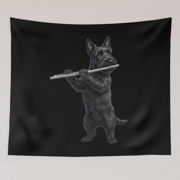 Item preview, Scottish Terrier Playing Flute Player Flutist Dog Lover designed and sold by TerryConnells.
