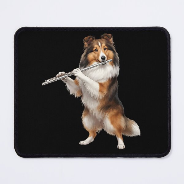 Item preview, Shetland Sheepdog Playing Flute Player Flutist Dog Lover designed and sold by TerryConnells.