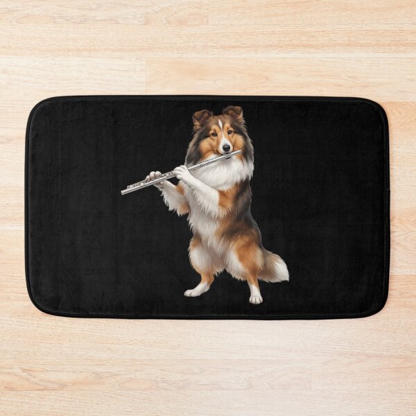 Item preview, Shetland Sheepdog Playing Flute Player Flutist Dog Lover designed and sold by TerryConnells.