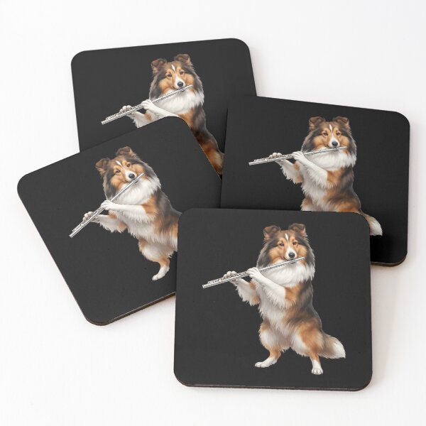 Item preview, Shetland Sheepdog Playing Flute Player Flutist Dog Lover designed and sold by TerryConnells.