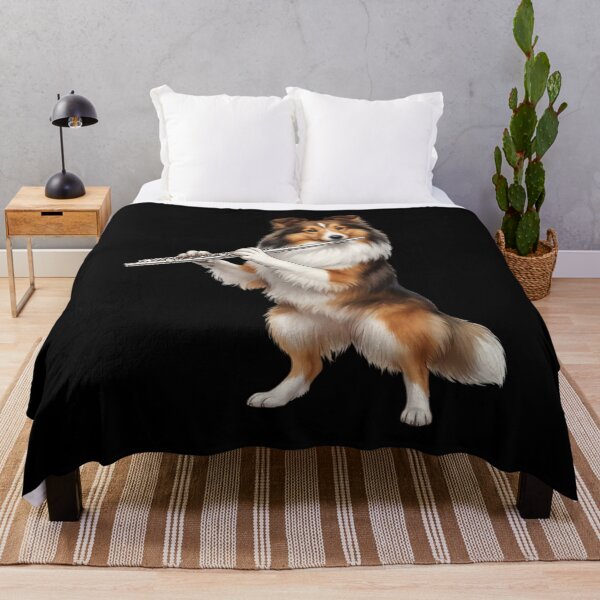 Item preview, Shetland Sheepdog Playing Flute Player Flutist Dog Lover designed and sold by TerryConnells.