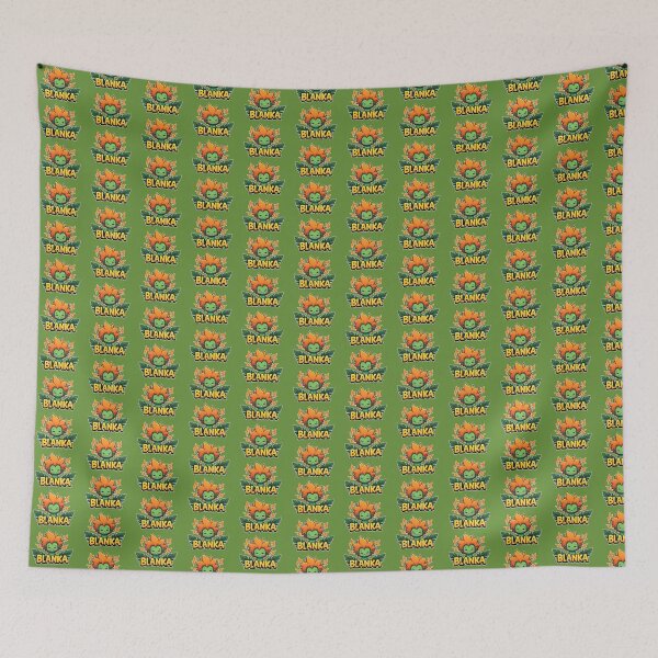 Item preview, Cute Orange and Green Street Fighter Blanka - Funny Retro Gamer art (Version 1) designed and sold by SlightlyUnreal.