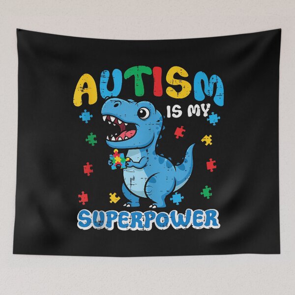 Item preview, Autism Is My Superpower Trex Dino Asd Awareness Toddler Boys  designed and sold by yartyartyart.