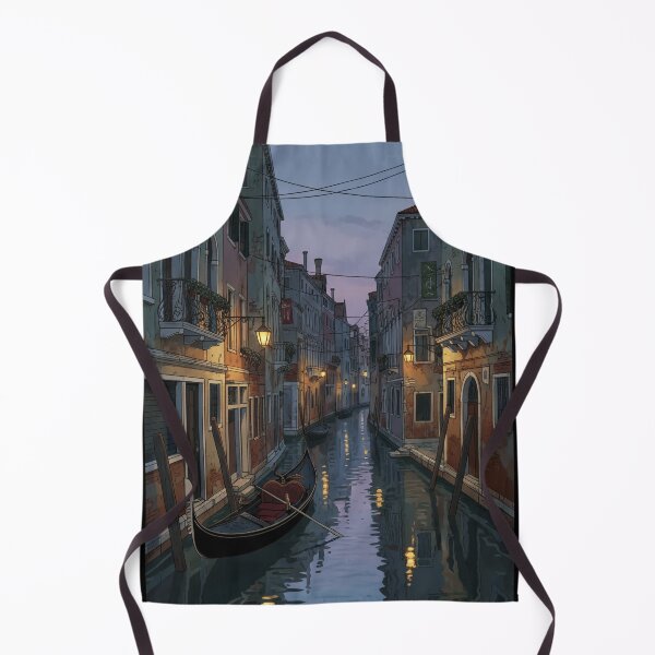 Item preview, Romantic Canal Evening City Illustration designed and sold by demureluxes.