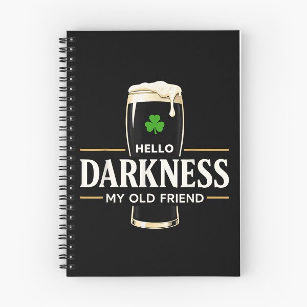 Item preview, Hello Darkness My Old Friend Stout Beer Irish Shamrock Funny Song Parody designed and sold by PhocoNibict.