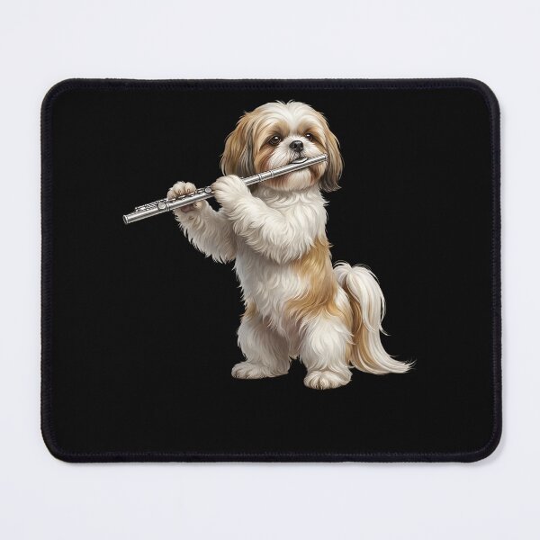 Item preview, Shih Tzu Playing Flute Player Flutist Dog Lover designed and sold by TerryConnells.