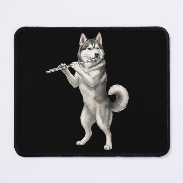 Item preview, Siberian Husky Playing Flute Player Flutist Dog Lover designed and sold by TerryConnells.