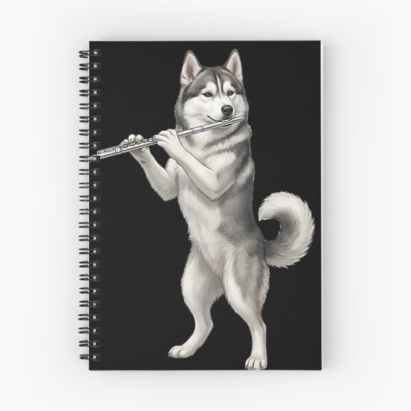 Item preview, Siberian Husky Playing Flute Player Flutist Dog Lover designed and sold by TerryConnells.