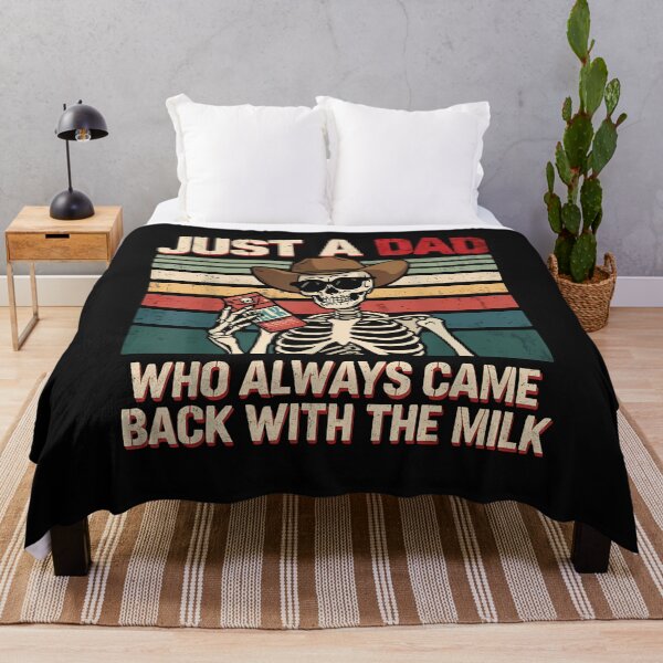 Item preview, Just A Dad Who Always Came Back With The Milk Skeleton Retro designed and sold by yartyartyart.