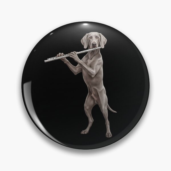 Item preview, Weimaraner Playing Flute Player Flutist Dog Lover designed and sold by TerryConnells.
