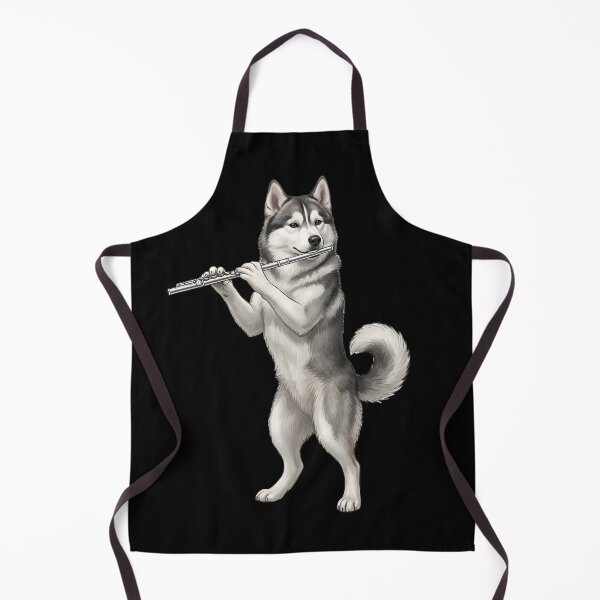 Item preview, Siberian Husky Playing Flute Player Flutist Dog Lover designed and sold by TerryConnells.