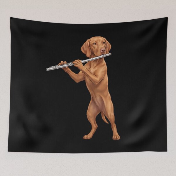 Item preview, Vizsla Playing Flute Player Flutist Dog Lover designed and sold by TerryConnells.