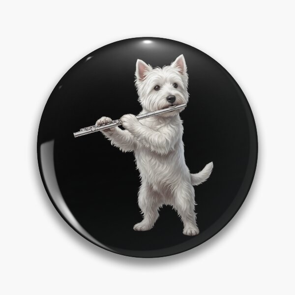 Item preview, West Highland White Terrier Playing Flute Player Flutist Dog Lover designed and sold by TerryConnells.