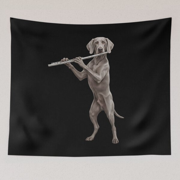 Item preview, Weimaraner Playing Flute Player Flutist Dog Lover designed and sold by TerryConnells.