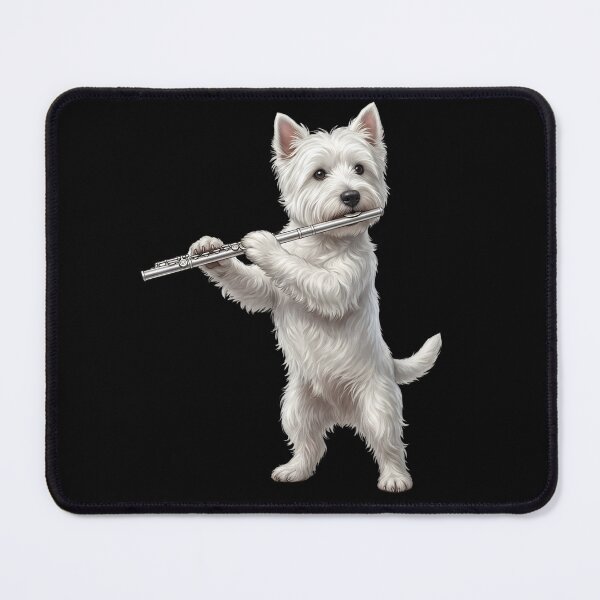 Item preview, West Highland White Terrier Playing Flute Player Flutist Dog Lover designed and sold by TerryConnells.