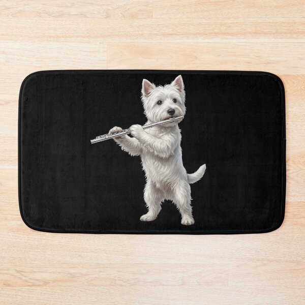 Item preview, West Highland White Terrier Playing Flute Player Flutist Dog Lover designed and sold by TerryConnells.