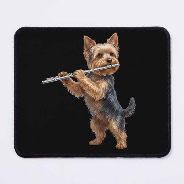 Item preview, Yorkshire Terrier Playing Flute Player Flutist Dog Lover designed and sold by TerryConnells.