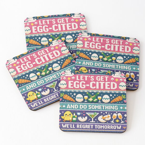 Item preview, Let's Get Egg-Cited! Funny Easter Saying Party designed and sold by Mauswohn.
