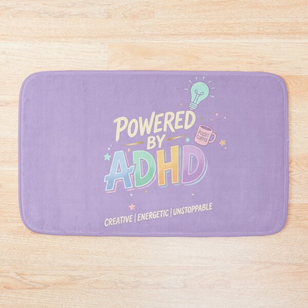 Item preview, Powered By ADHD - Creative Energetic Unstoppable Pastel Aesthetic designed and sold by Dimu Co..