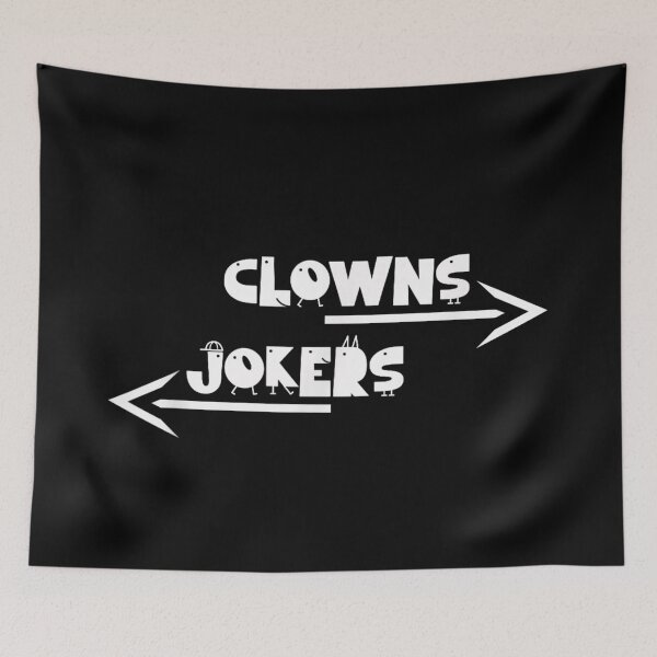 Item preview, Clowns To The Left Jokers To The Right Minimalist Stick Figure Art designed and sold by PhocoNibict.