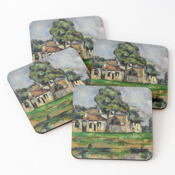 Item preview, Banks of the Marne by Paul Cézanne: Post Impressionist Landscape Print designed and sold by artofuniverse.