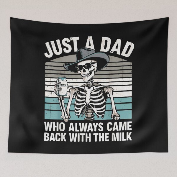 Item preview, Just A Dad Who Always Came Back With The Milk Skeleton Mens designed and sold by yartyartyart.