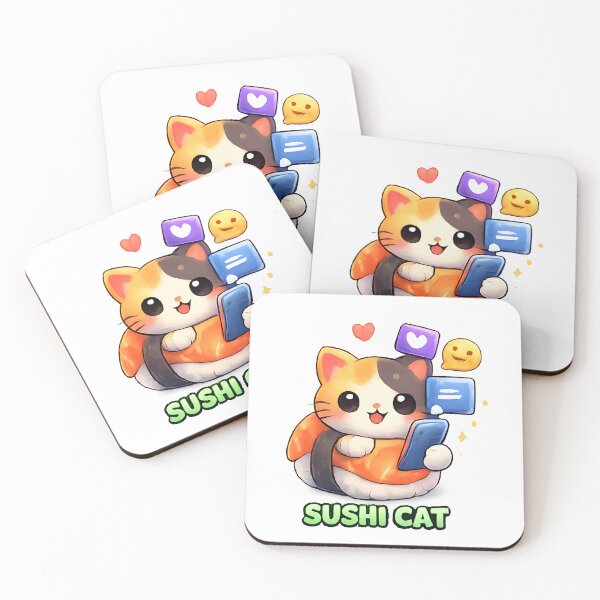 Item preview, Kawaii Cute Sushi Cat designed and sold by VictorySticker.
