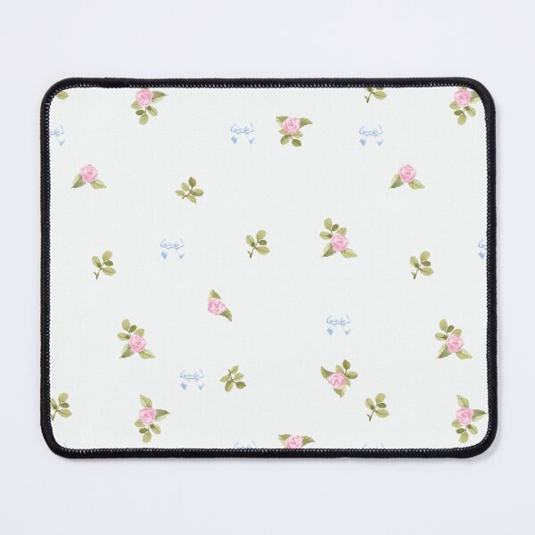 Item preview, Coquette rose and blue bow Floral Pattern designed and sold by Bonita Faye.