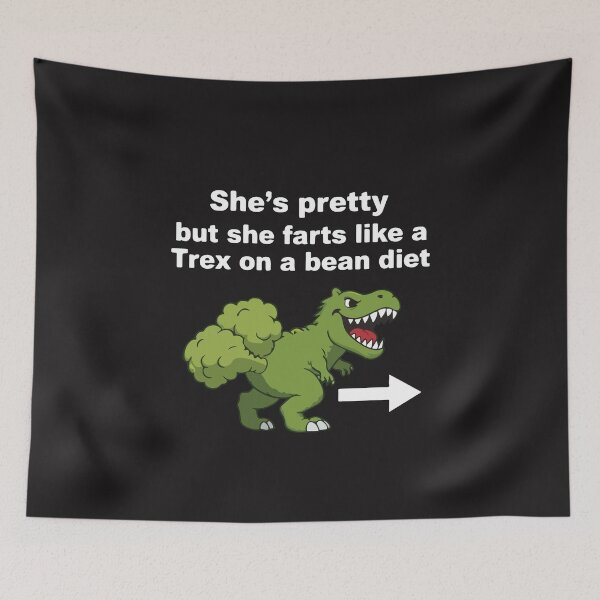 Item preview, She’s Pretty But She Farts Like a T Rex Funny Girlfriend Joke  designed and sold by kiralynstration.
