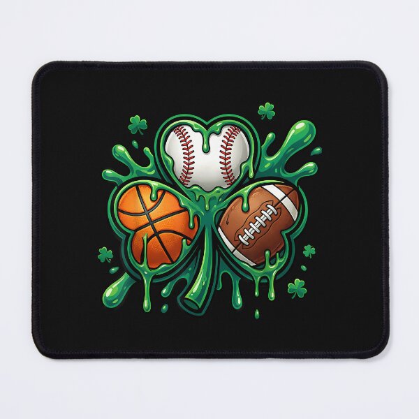 Item preview, Funny St Patricks Day Shamrock Basketball Baseball Football designed and sold by yartyartyart.