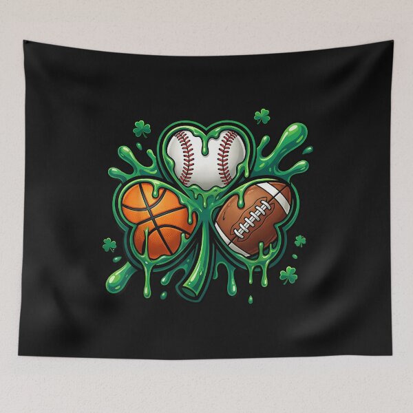 Item preview, Funny St Patricks Day Shamrock Basketball Baseball Football designed and sold by yartyartyart.