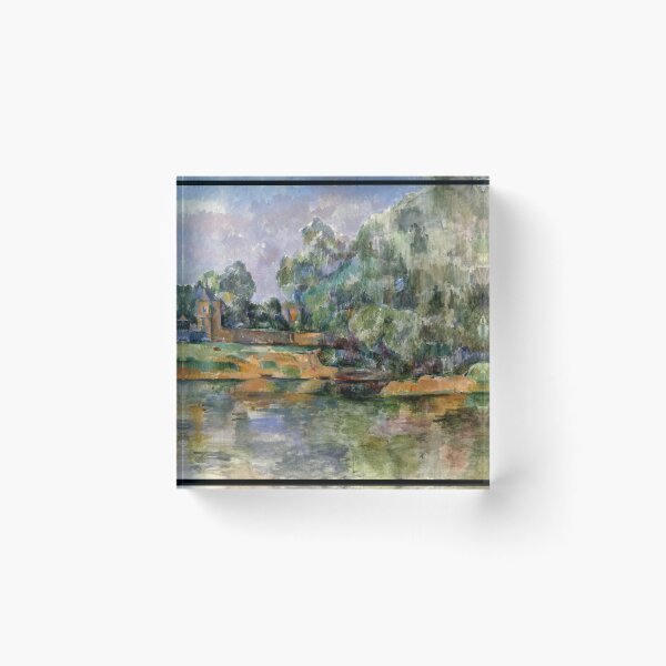 Item preview, Banks of the Seine at Medan by Paul Cézanne: Post Impressionist Landscape Poster designed and sold by artofuniverse.