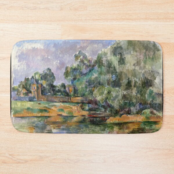 Item preview, Banks of the Seine at Medan by Paul Cézanne: Post Impressionist Landscape Poster designed and sold by artofuniverse.