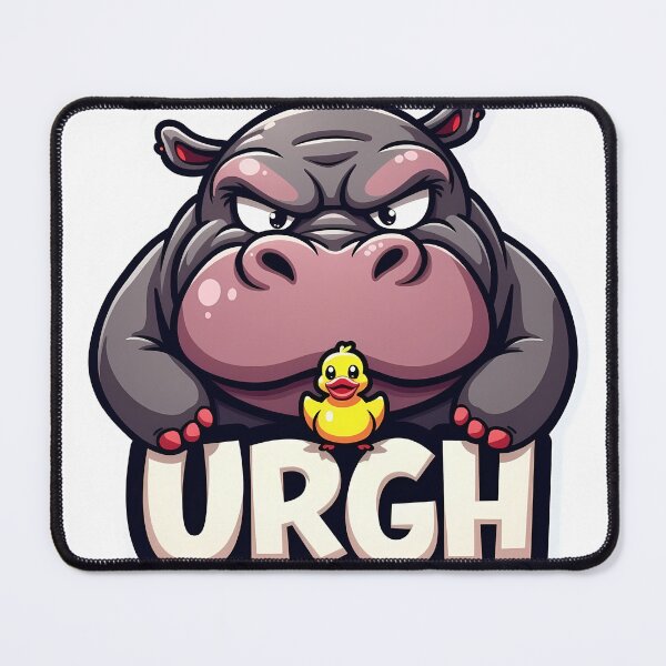 Item preview, Grumpy Hippo Tiny Duck designed and sold by BysonDesigns.