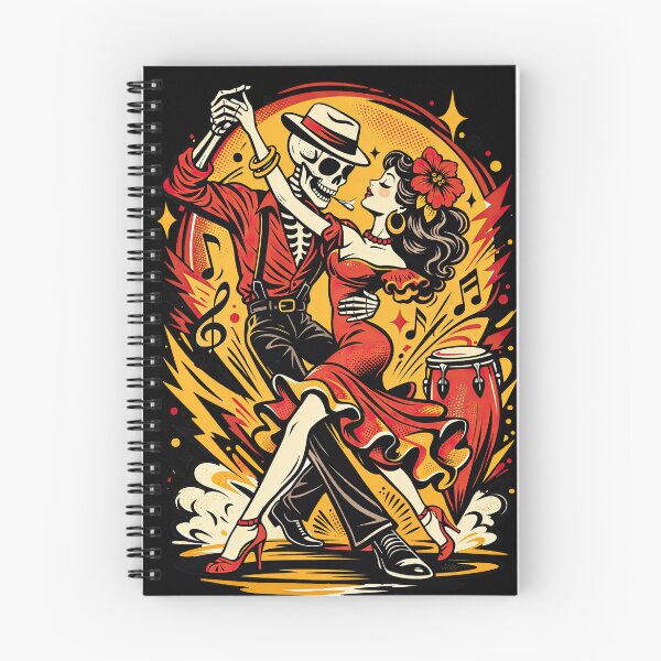 Item preview, Dance Till Death – Retro Skeleton Salsa Romance Illustration designed and sold by Ramkumar2025.