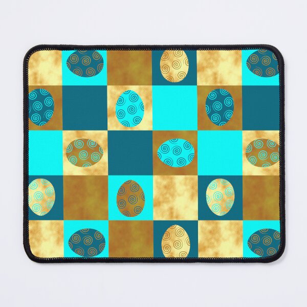Item preview, Easter eggs patchwork gold and blue designed and sold by CreaTwinkles.