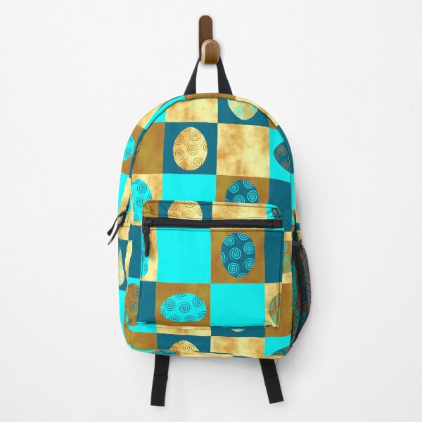 Item preview, Easter eggs patchwork gold and blue designed and sold by CreaTwinkles.